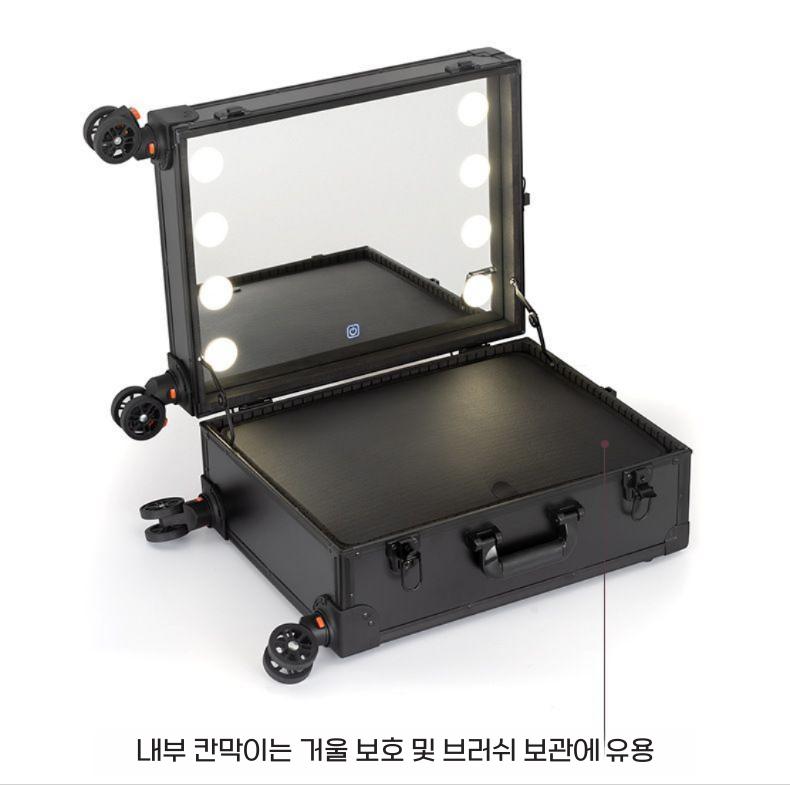 LED 메이크업박스 휴대용 화장품 파우치 출장 미용가방 - 상세 이미지 5