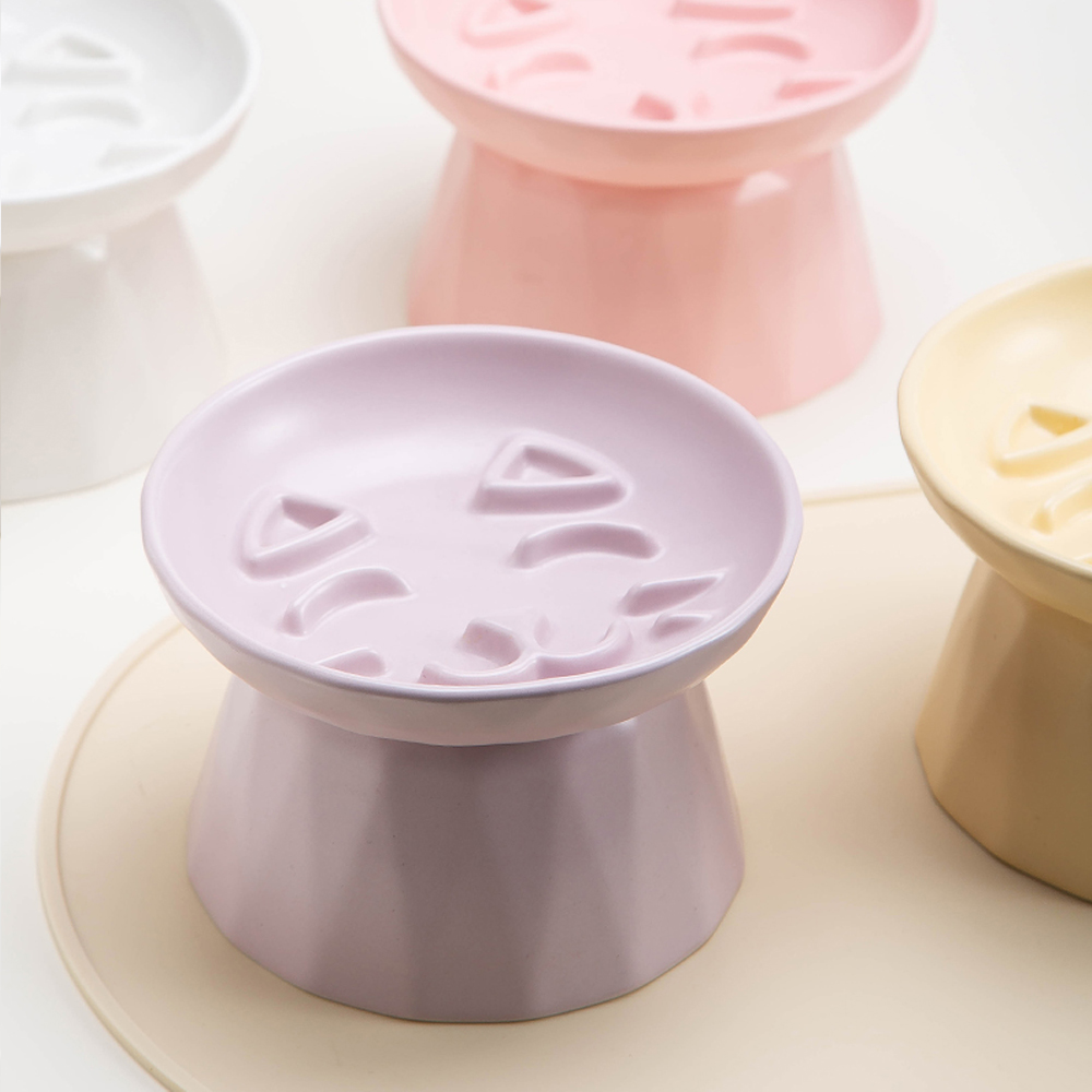 고양이밥그릇 강아지식기 급체방지 슬로우 그릇 높이