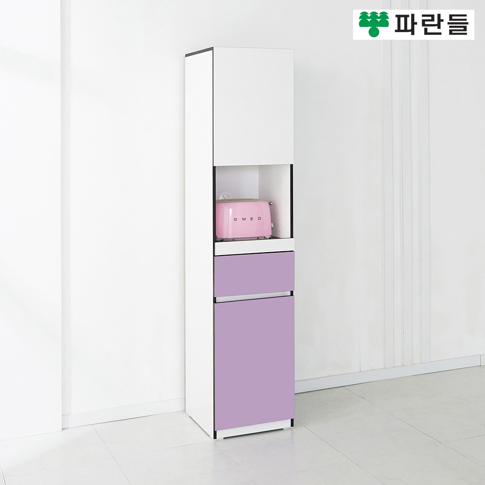 파란들가구 400x1800 서랍 틈새 전자렌지대 틈새수납장 - 메인 이미지
