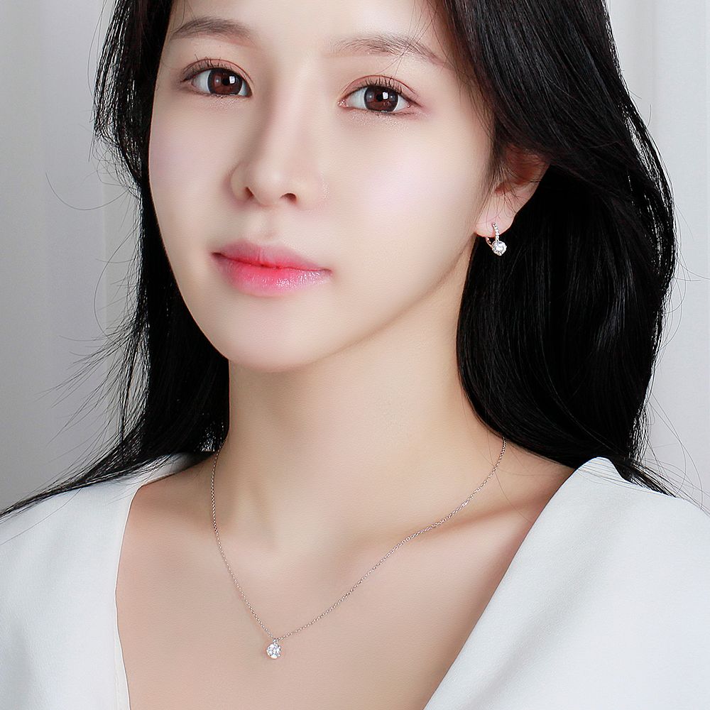 5부 천연 다이아 귀걸이 우신 GIA 마름모 베젤 예물 결혼 기념일 선물 고급 웨딩 - 상세 이미지 5