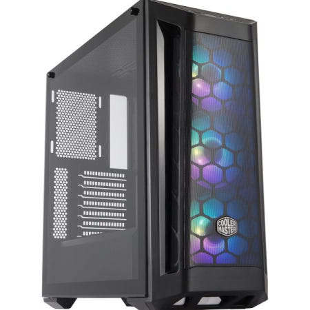Cooler Master [해외]쿨러 마스터박스 MB511 ARGB - 전면 메시 패널이 장착된 ATX PC 케이스, 3 x 120mm 사전 설치 팬, 유리 측면 패널, 유연한 공기 흐름 구성
