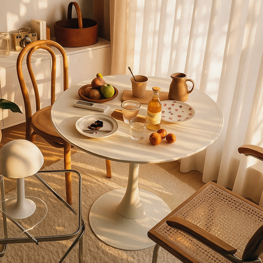 이케아 원형 테이블 식탁 카페 2인용 4인용 dockstar 화이트