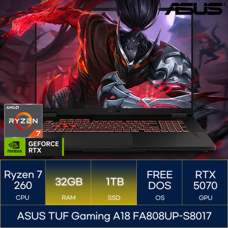 ASUS TUF Gaming A18 FA808UP-S8017 (RAM 32GB_SSD 1TB)_마우스+장패드+백팩증정 AN
