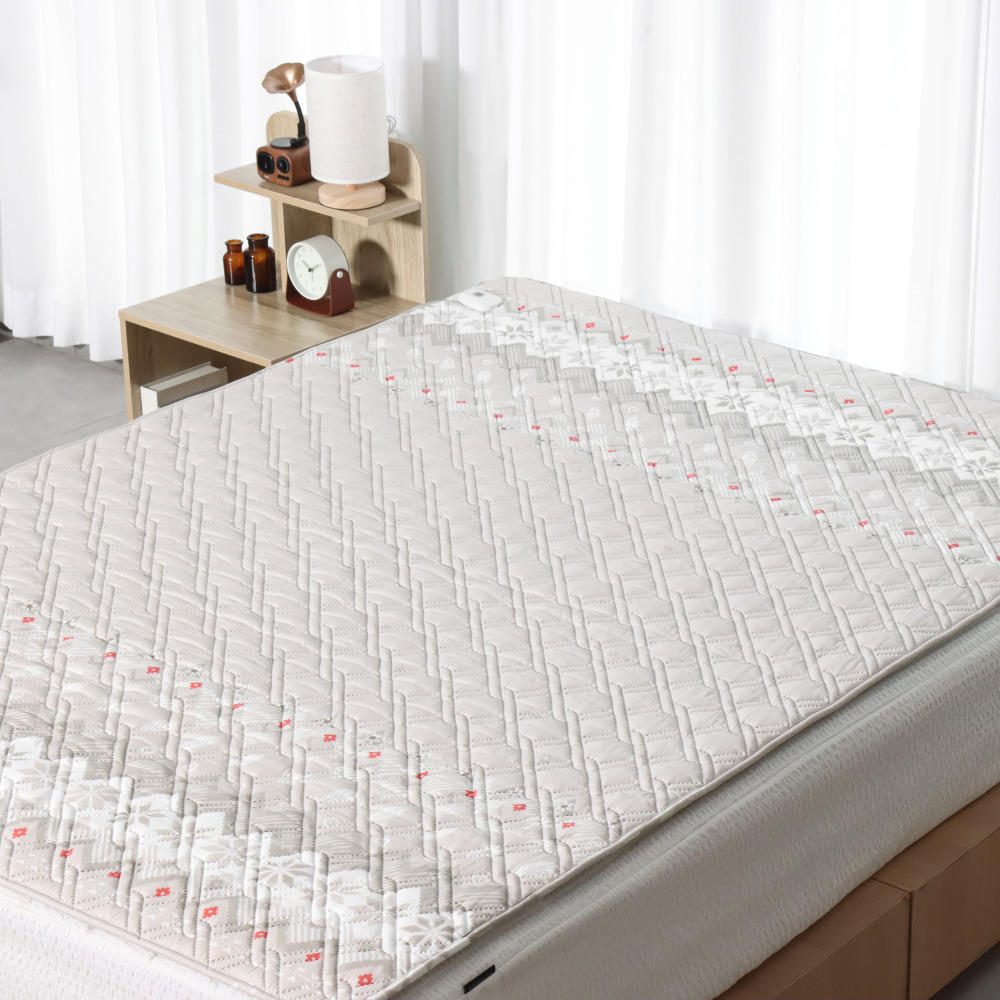 몽비오스 카본 탄소매트 전기매트 전자파없는 그래핀 온열매트 침대 전기장판 싱글, 100x200cm, 소프트 베이지