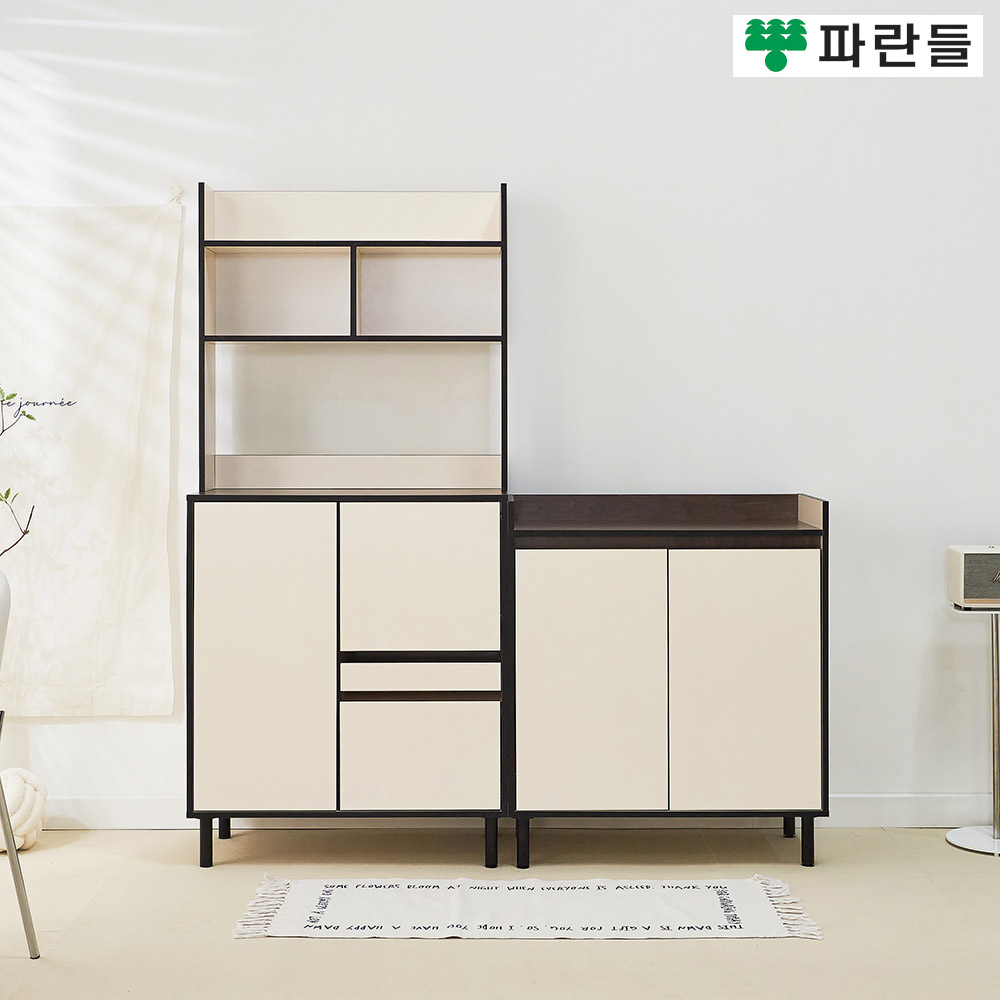 파란들가구 LPM 800 와이드 렌지대 수납장 풀세트 수납장세트 - 상세 이미지 2