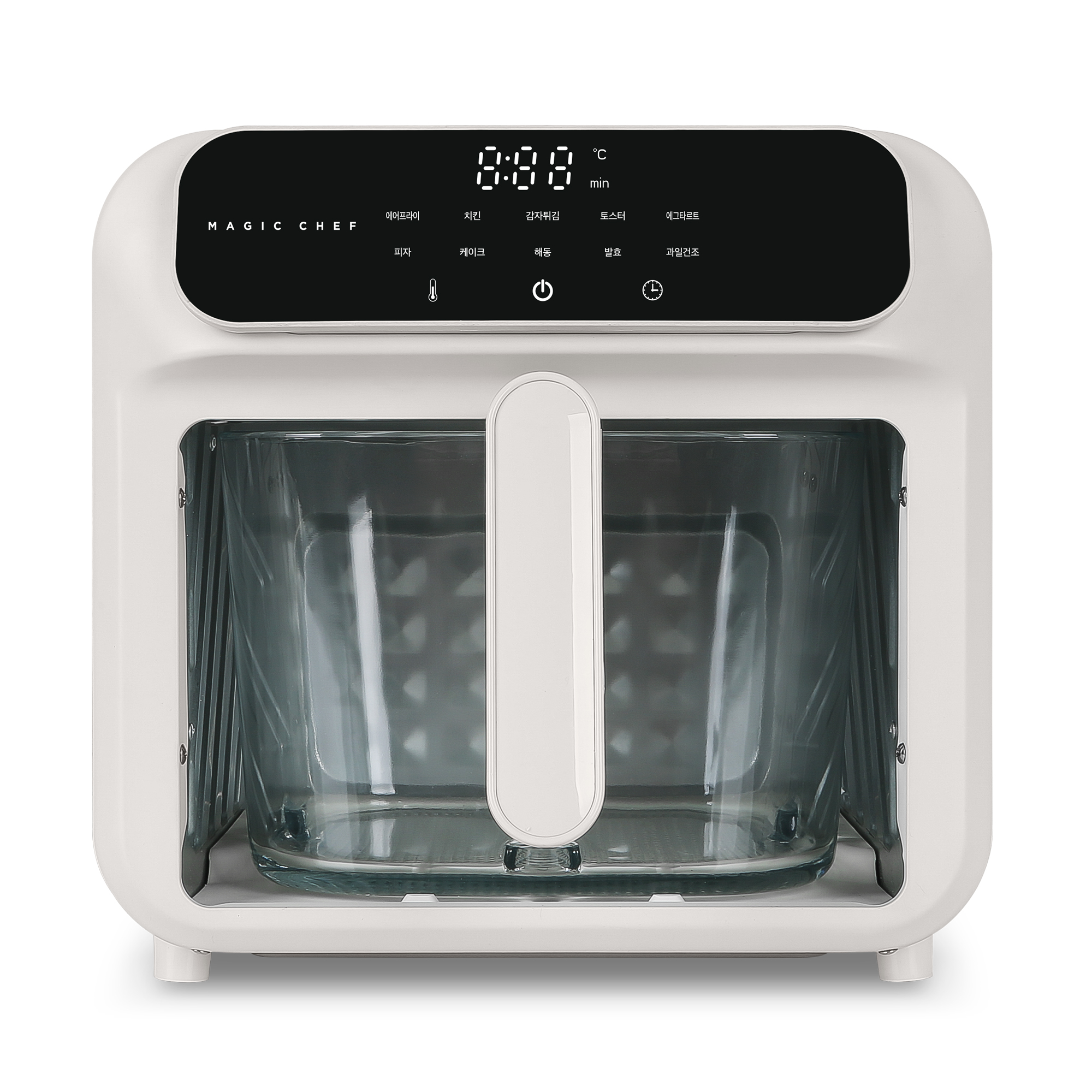 매직쉐프 유리 글라스 에어프라이어 MAF-K5500W 대용량 가정용 바스켓