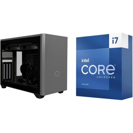 Cooler Master [해외]쿨러 마스터 NR200P MAX 미니 ITX 케이스, 인텔 코어 i7-13700K 프로세서(16코어), 게이밍 데스크톱