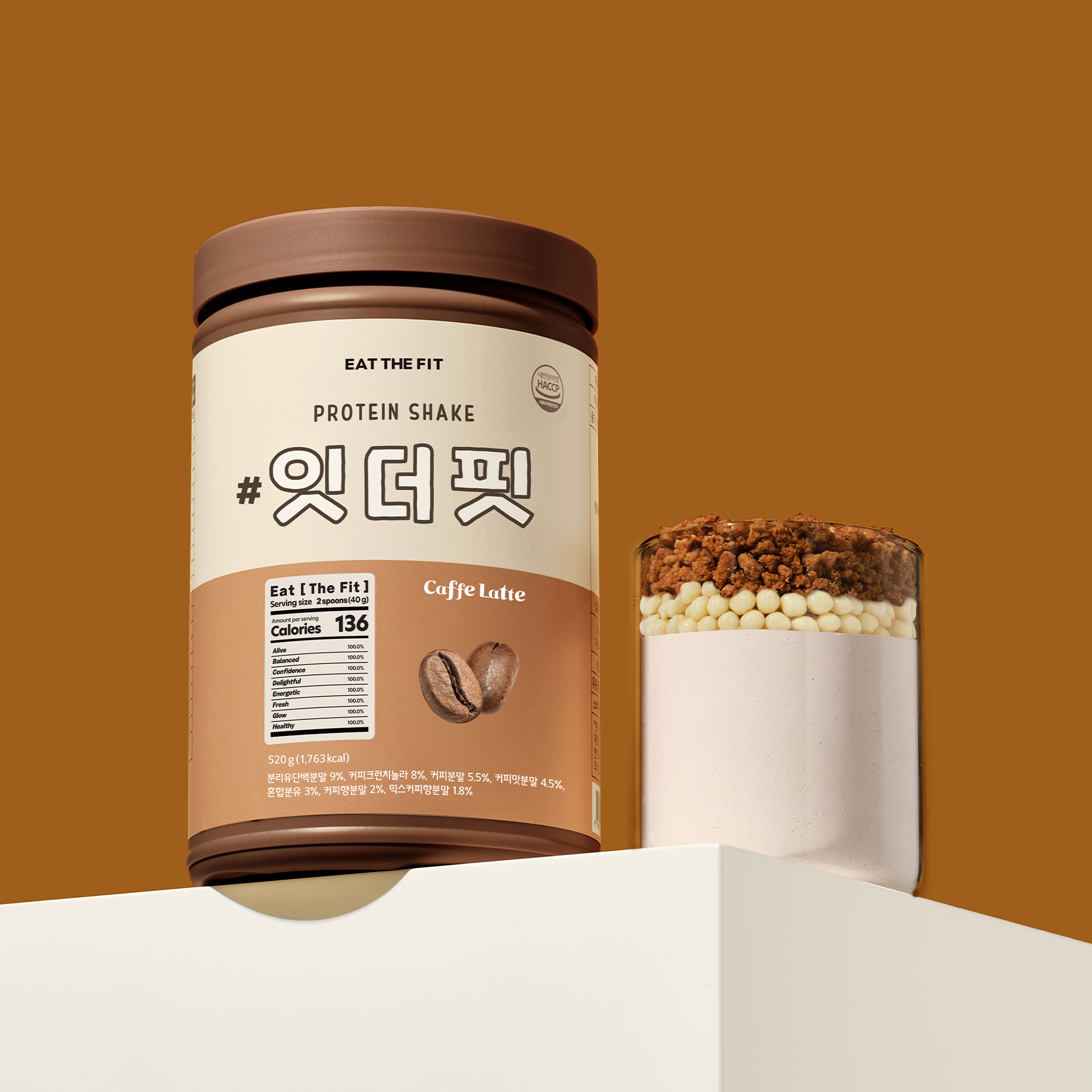잇더핏 단백질 쉐이크 한끼 식사대용 대용량 커피, 520g, 1개