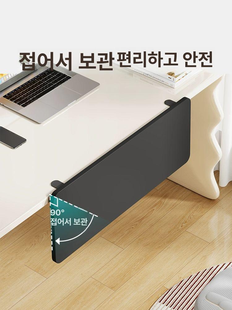 책상받침대 데스크탑 팔 거치대 보드 키보드 트레이 확장 접이식 홀더 컴퓨터받침대 접이식 받침대+호두 나무 A - 상세 이미지 4
