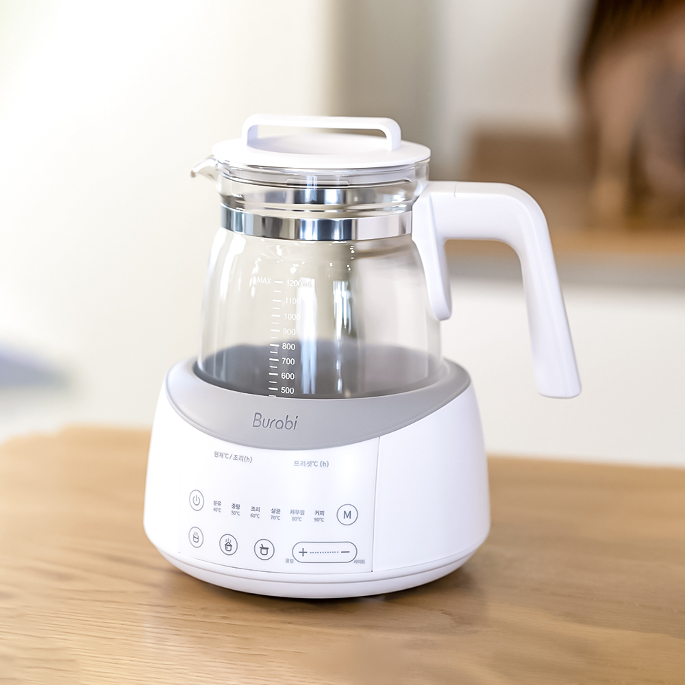 국민 분유포트 브라비 보온 티포트 스마트 유리 분유포트기 기본세트