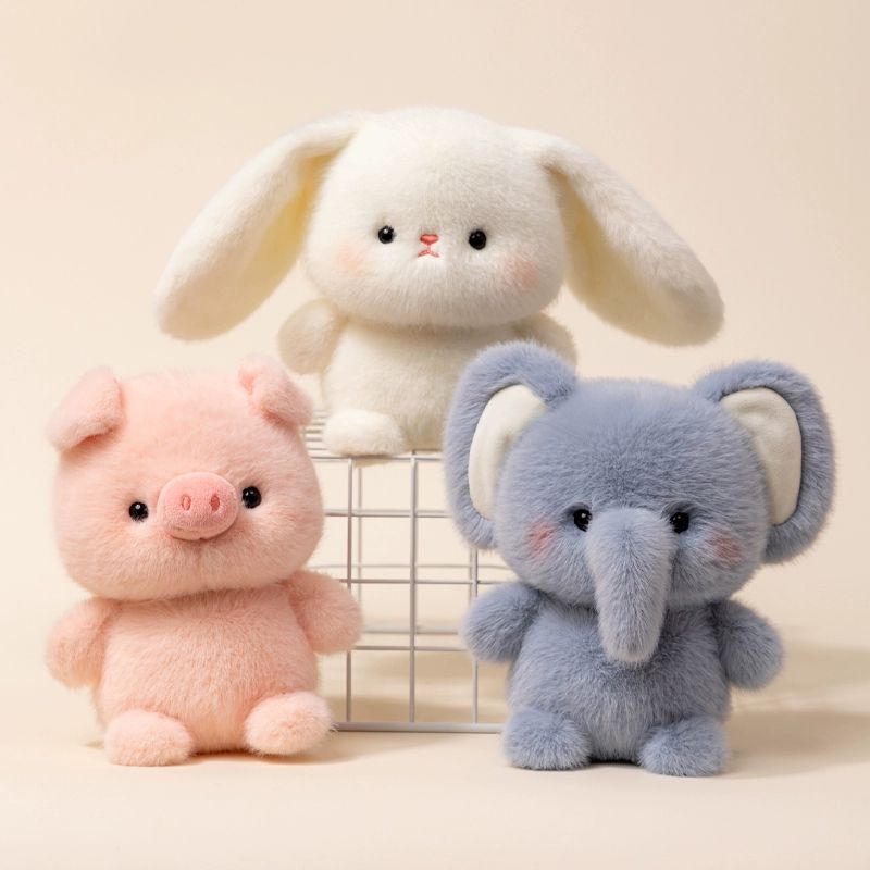 코끼리인형 여우 곰 돼지 귀여운 동물인형 봉제인형 바디필루우 1.곰 - 상세 이미지 3
