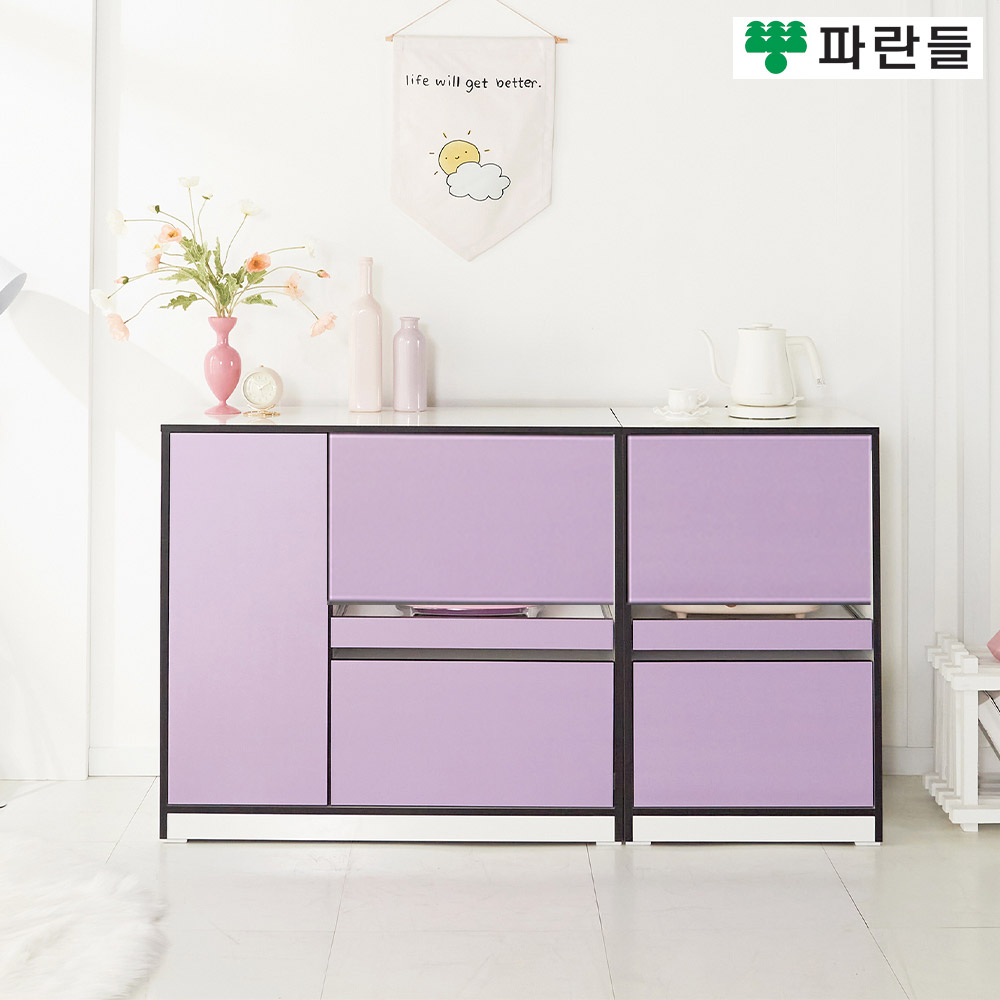 파란들가구 LPM 1400x825 도어 전자렌지대세트 주방렌지대 - 상세 이미지 3