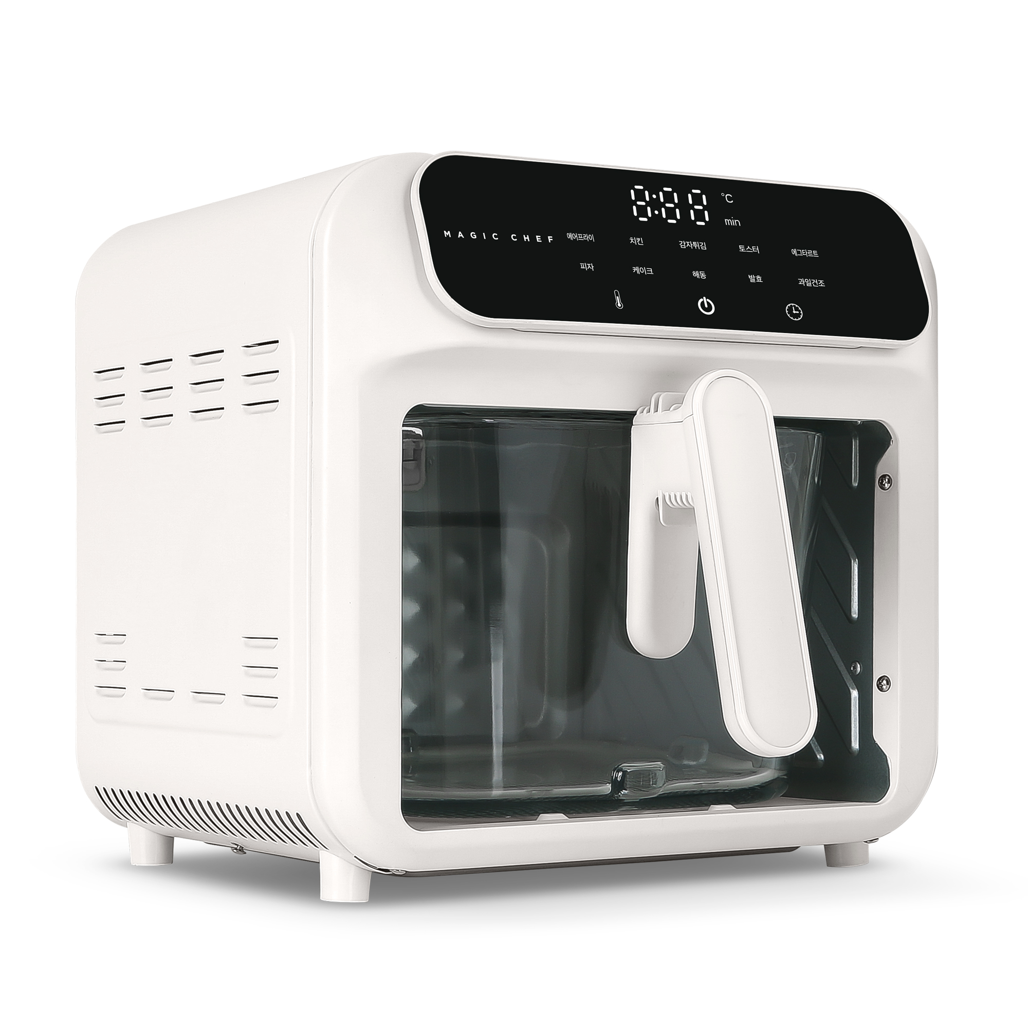 매직쉐프 유리 글라스 에어프라이어 MAF-K5500W 대용량 가정용 바스켓