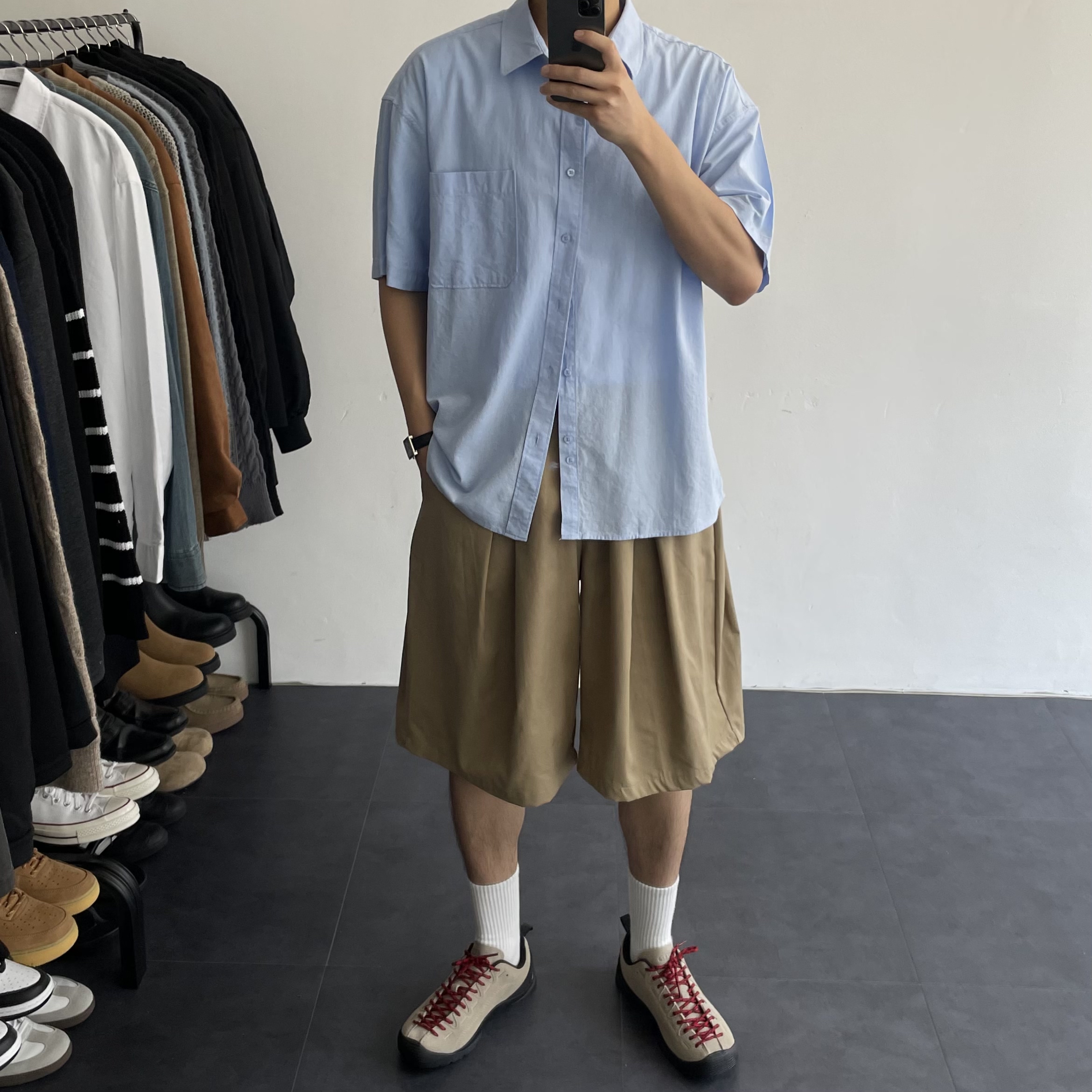 남자버뮤다팬츠 벌룬팬츠 남자면반바지 - 상세 이미지 3