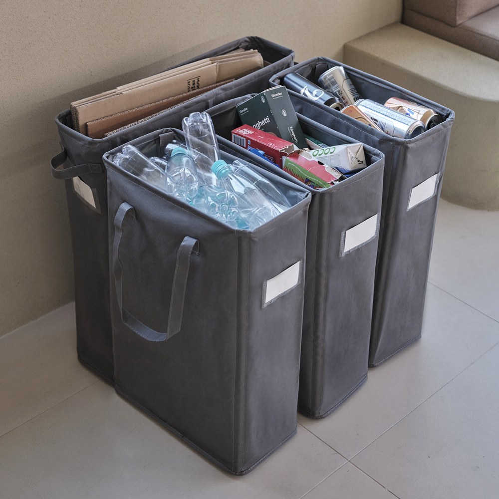 재활용 분리수거함 캐리백 슬림형 1P / 옥스포드 원단 가정용 휴지통