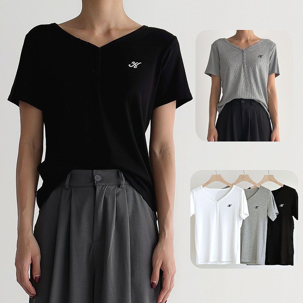 여성 반팔티 무지 이너 기본 여름 레이어드 티셔츠