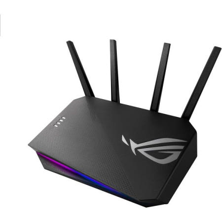 ASUS [해외]ASUS ROG Strix GS-AX3000 WiFi 6 확장형 게이밍 라우터, 포트, 모바일 게임 모드, 포트 포워딩, VPN 퓨전, 아우라 RGB, 구독 없는 네트워크