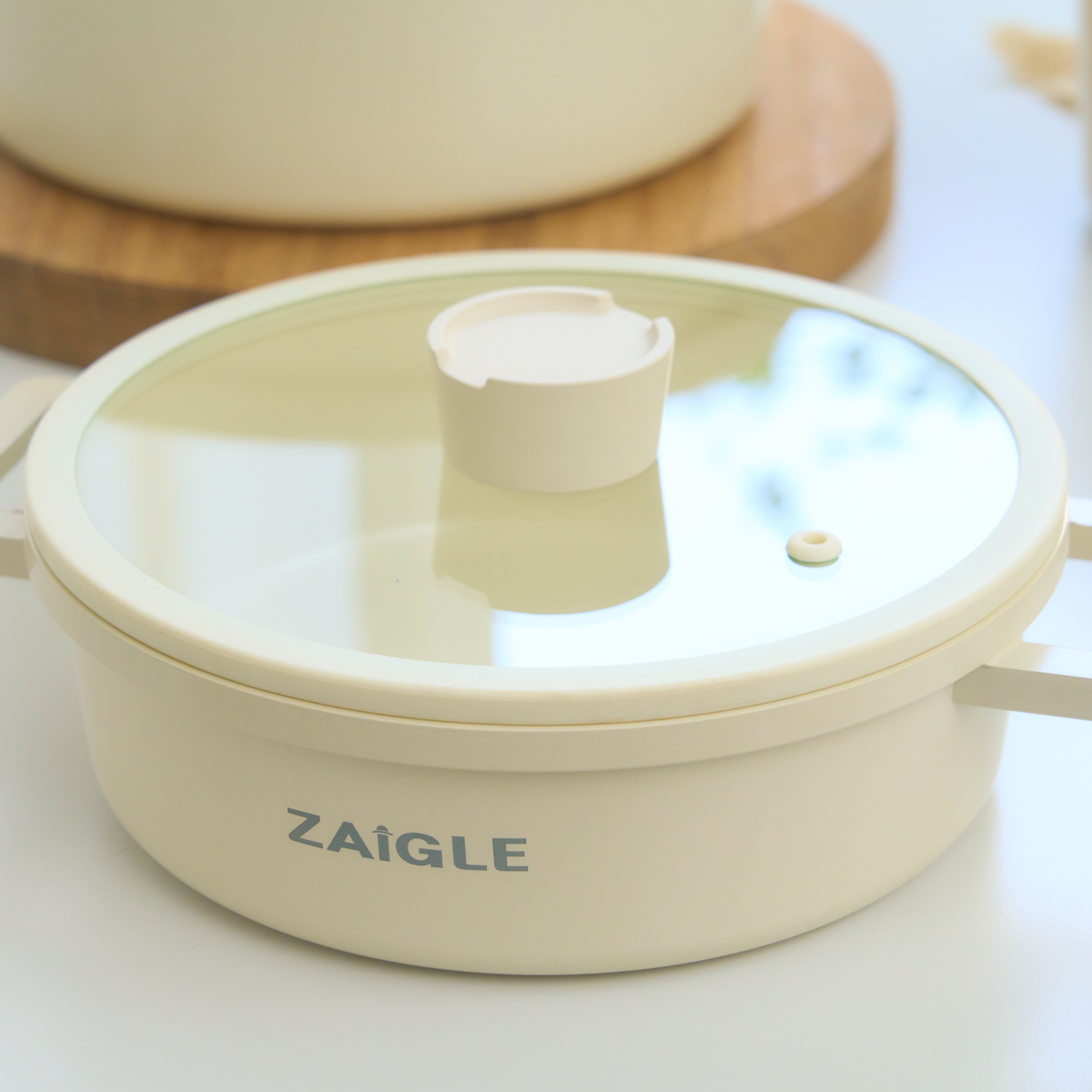 자이글 블룸 인덕션겸용 국산 전골냄비 24cm, 아이보리