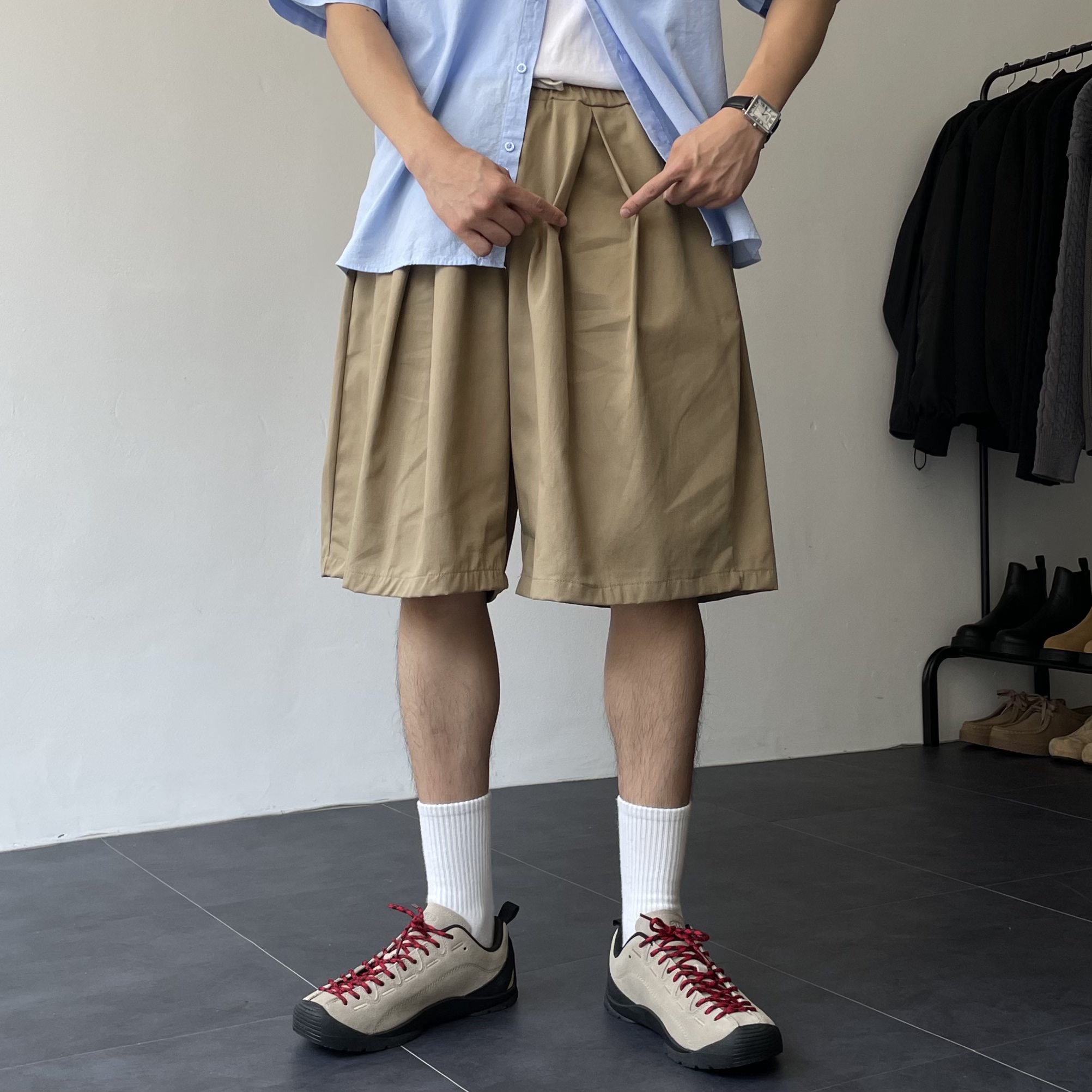 남자버뮤다팬츠 벌룬팬츠 남자면반바지 - 상세 이미지 2