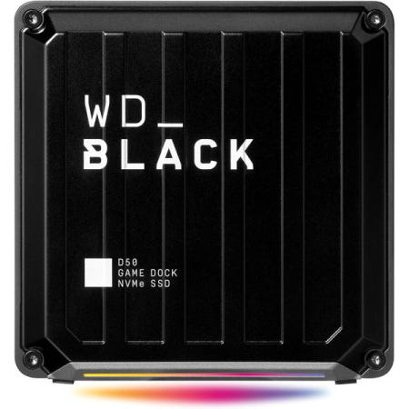 WD_BLACK [해외]WD_BLACK 1TB D50 게임 도크 NVMe SSD 솔리드 스테이트 드라이브, 썬더볼트 3 연결 RGB, 최대 3,000MB/s - WDBA3U0010BBK-NESN