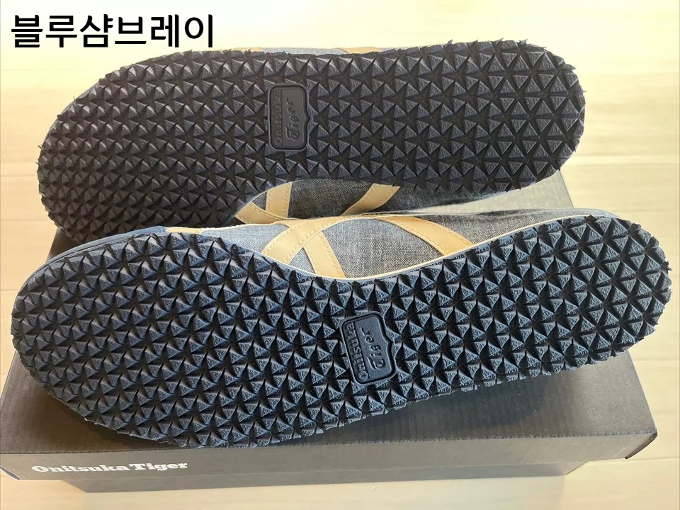 오니츠카타이거 멕시코66 파라티 스니커즈 운동화 남성 1183C233 270 블루샴브레이 - 상세 이미지 4