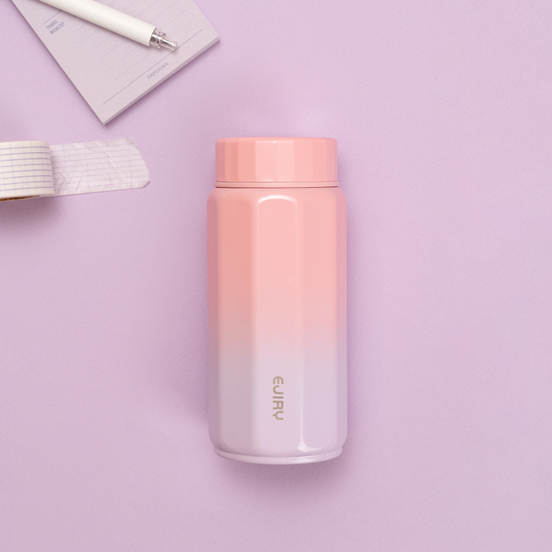 에지리 텐글 보온 보냉 미니 카페 스텐 텀블러 300ml 그린레몬 - 상세 이미지 2