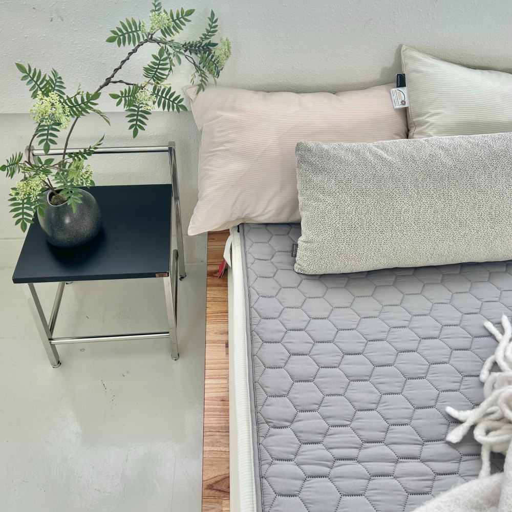 몽비오스 카본 탄소매트 전기매트 전자파없는 그래핀 온열매트 침대 전기장판 싱글, 100x200cm, 연그레이