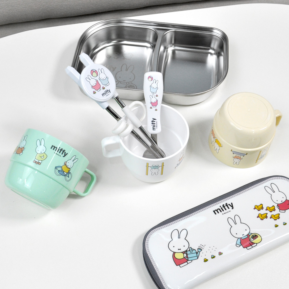 키친유 미피 손잡이 유아 컵 3종 세트 아기 어린이집 양치컵 어린이 물컵 유치원 준비물