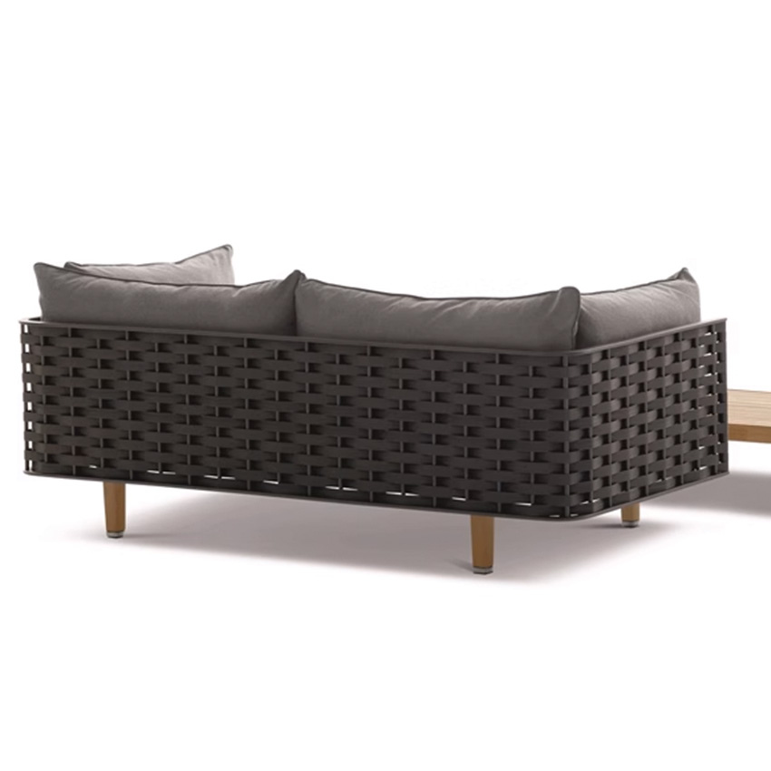 씨라인 라탄 패브릭 야외 원목 소파 Sealine Sofa 2인 - 상세 이미지 5