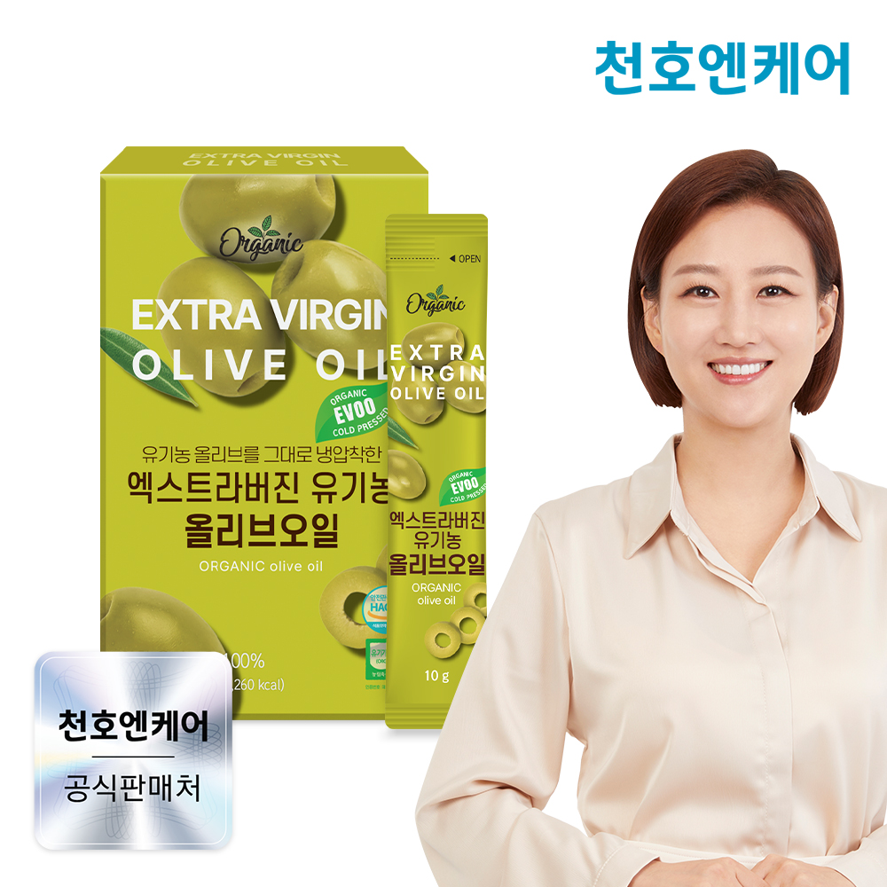 천호엔케어 유기농 엑스트라버진 올리브오일 스틱 냉압착 올리브유 14포, 1개