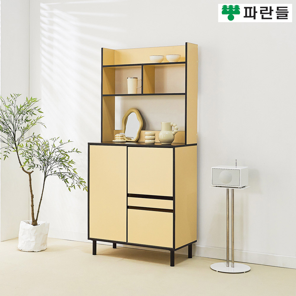 파란들가구 LPM 800 와이드 전자렌지대 상부장세트 주방수납장 - 상세 이미지 2
