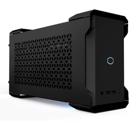 [해외]쿨러 마스터 케이스 NC100 SFF 스몰 폼 팩터 7.9리터 케이스, V650 골드 SFX PSU, GPU 2.5 슬롯, 인텔(r) NUC 9 익스트림 엘리먼트용 최대 3