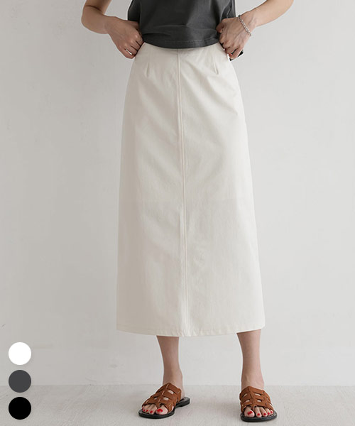 [숏/기본/~2XL] 텐션 H라인 롱 스커트_264680 - 상세 이미지 2