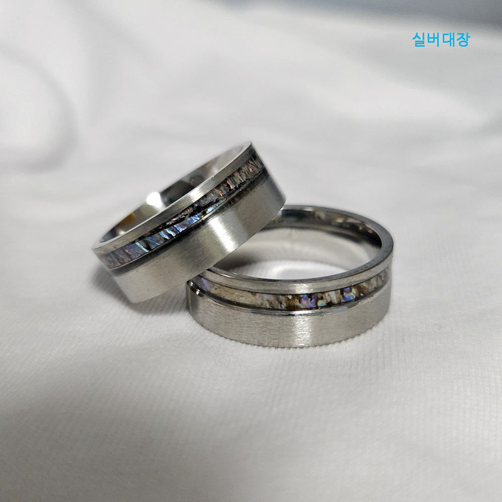 써지컬 스틸 커플 남자 여자 레이어드 링 패션 우정 선물 반지 - 상세 이미지 3