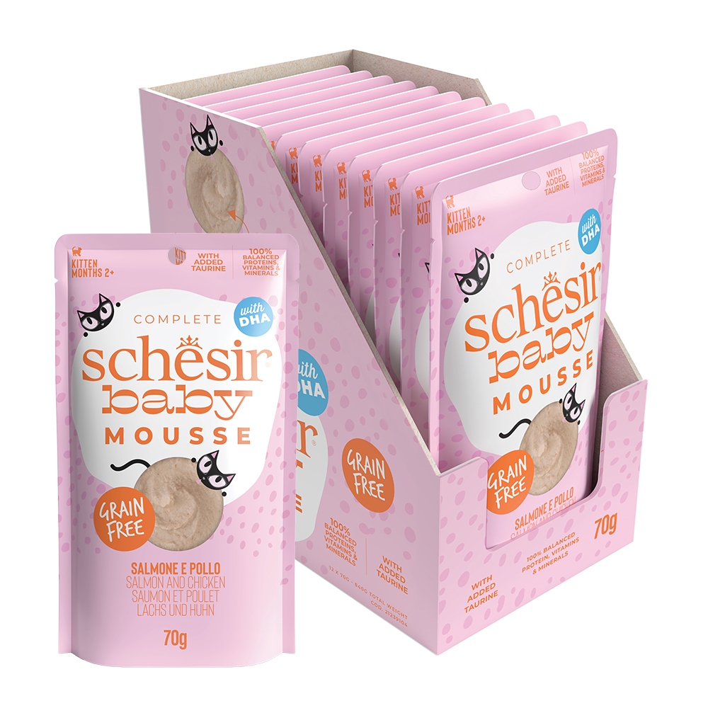 쉐지애 베이비무스 주식파우치 연어+닭고기, 70g, 12개 - 메인 이미지