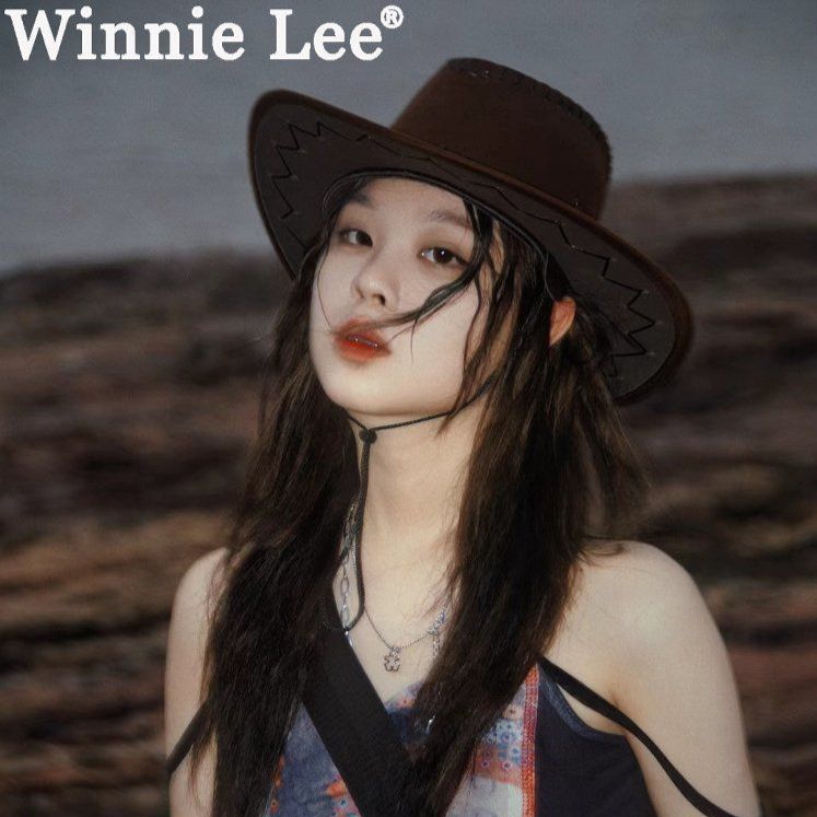 카우보이 모자 여성 보안관 중절모 빈티지 카우걸 승마 - 상세 이미지 3