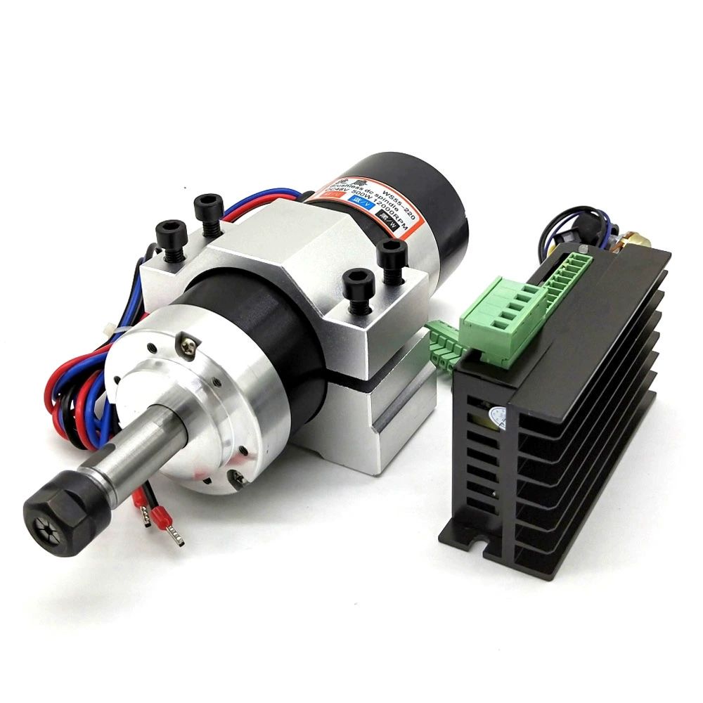 220V 고속 브러시 스핀들 모터 세트 DIY CNC 조각기 부품 화이트 4종 세트 - 상세 이미지 2