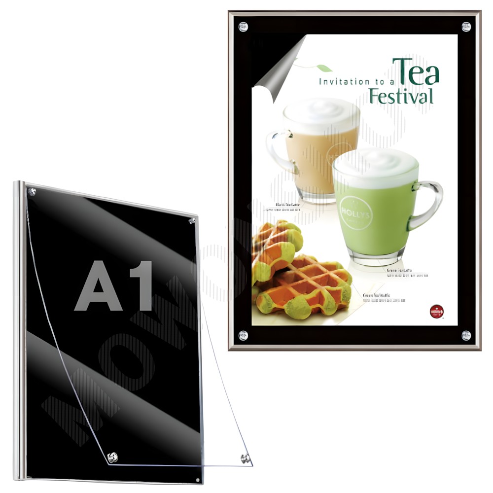 고급 아크릴 알루미늄 액자 가벼운 개폐형 프레임 a1사이즈액자