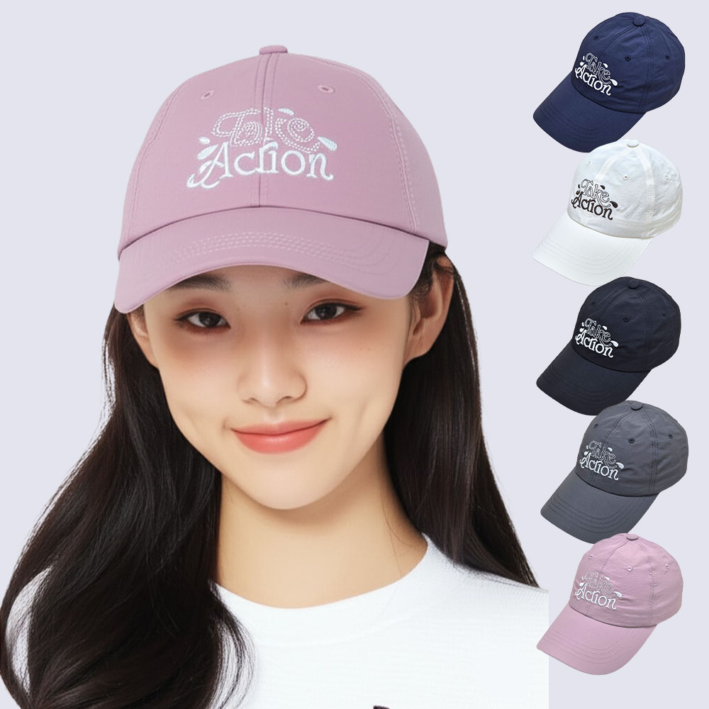 테이크액션 워터파크 볼캡 테니스 모자 트레일러닝 운동용 모자 나일론 바스락 볼캡 - 상품 이미지
