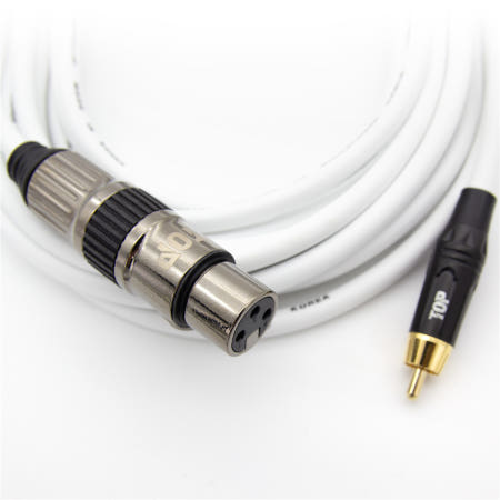 국산 RCA 수 TO XLR 암 케이블 화이트 3M HT-TP1172