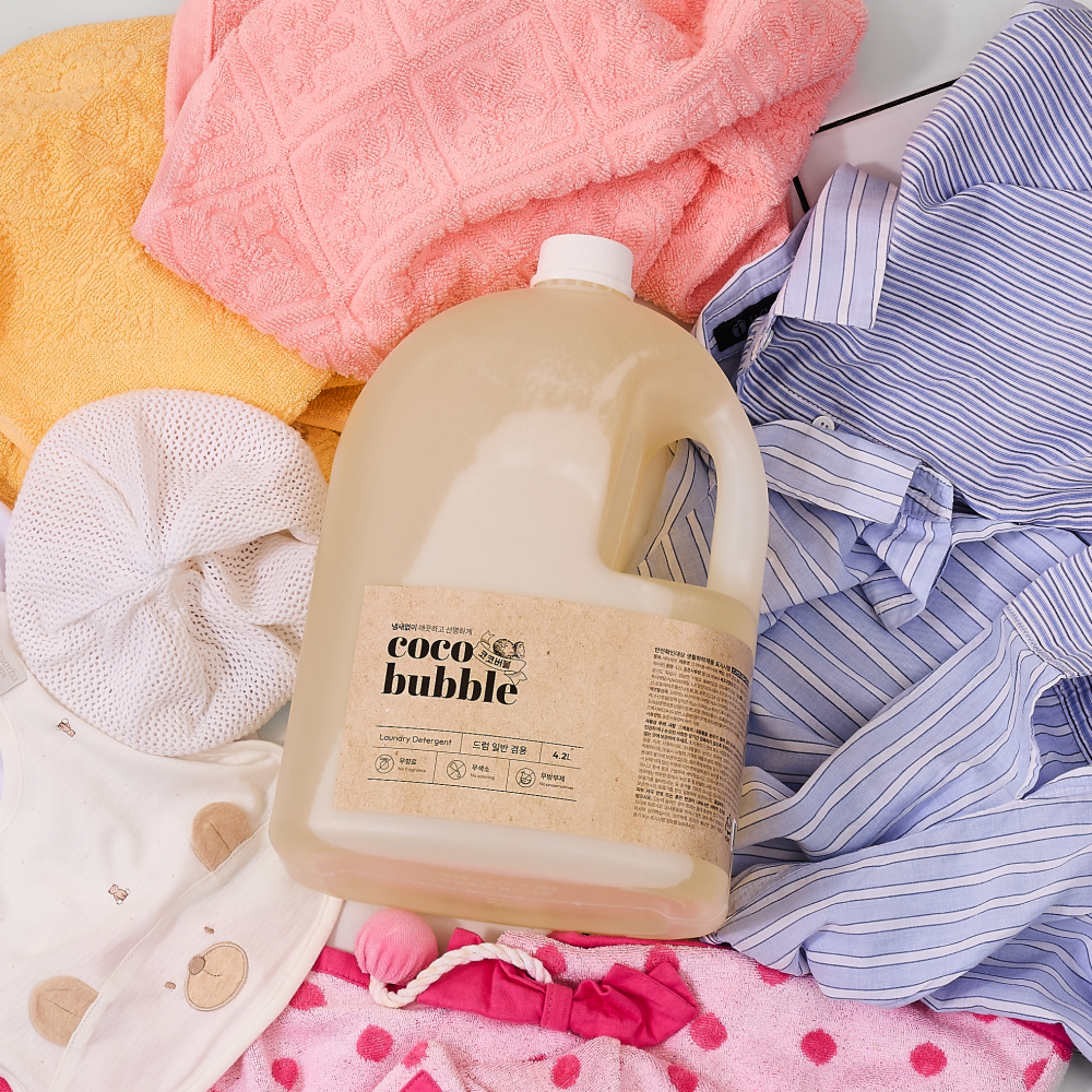 코코버블 세탁세제 4.2L 실내건조 천연중성세제 빨래쉰내제거 땀냄새제거