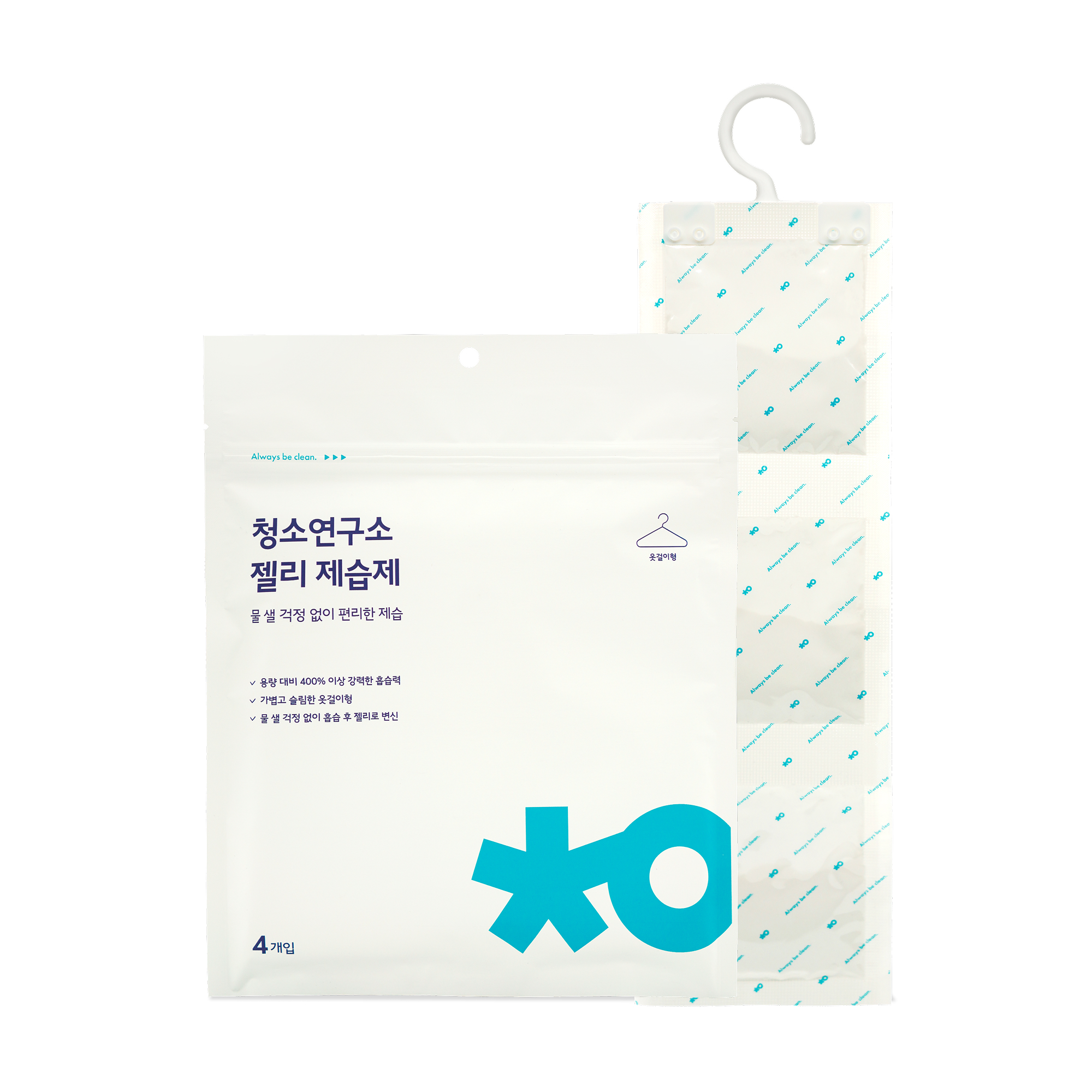 청소연구소 젤리 제습제 걸이형 4개입 360g, 1개 - 상품 이미지