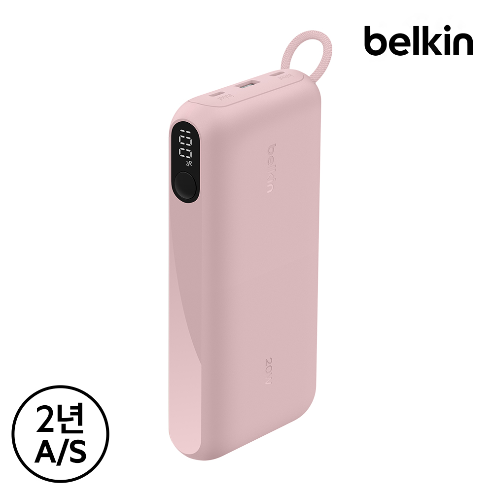 벨킨 20W 20000mAh 디스플레이 보조배터리 BPB028 C타입 케이블 기내반입 파워뱅크 아이폰17 16 호환 - 상세 이미지 4
