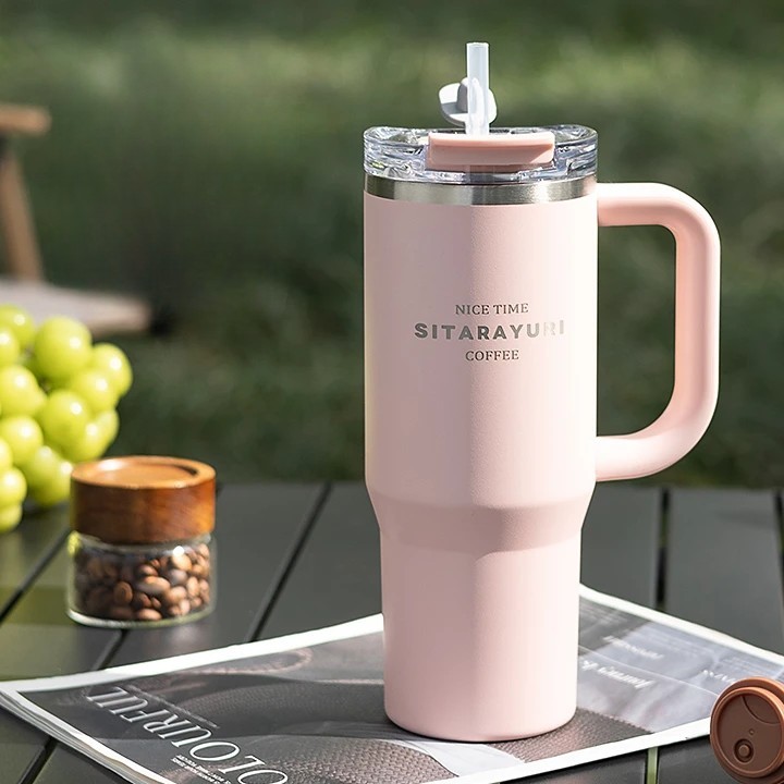 대용량 투웨이 텀블러 스텐 보냉 보온 운동 900ml, T43 핑크 - 상품 이미지