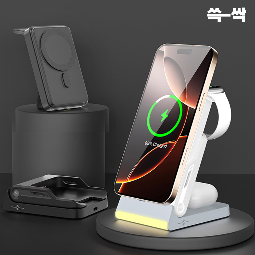 쓱싹 UMPB-MF5in1LED 맥세이프 5in1 LED 보조배터리 무선충전 휴대용 아이폰 전용 - 상세 이미지 2