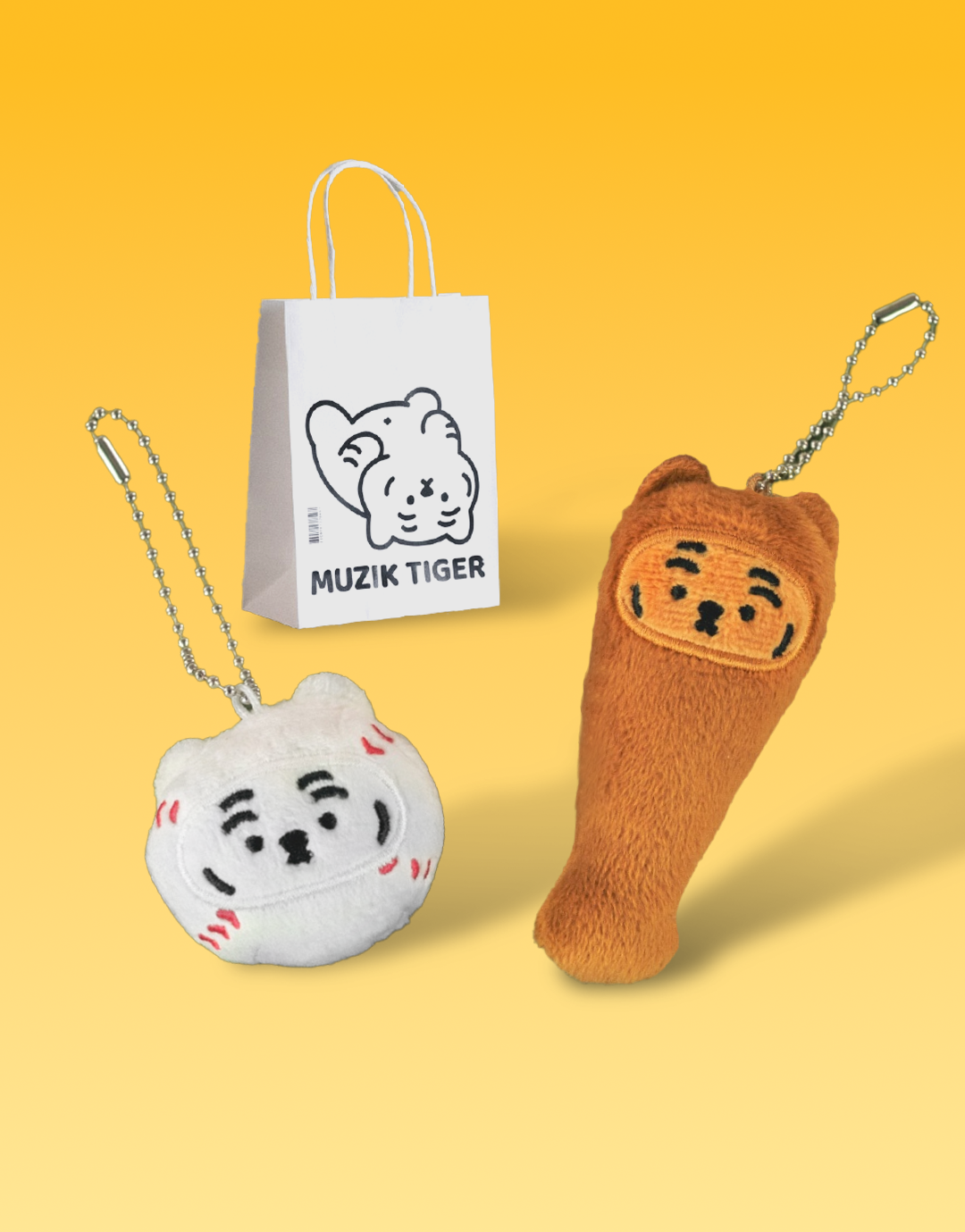 무직타이거 선물세트 뚱랑이 야구공&야구배트 키링 세트 인형 호랑이굿즈 캐릭터 키홀더 열쇠고리 스포츠 쇼핑백S 증정