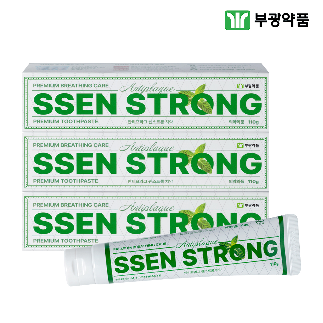 부광약품 안티프라그 쎈스트롱 125g 3개입냄새 제거 불소 치약 - 상품 이미지