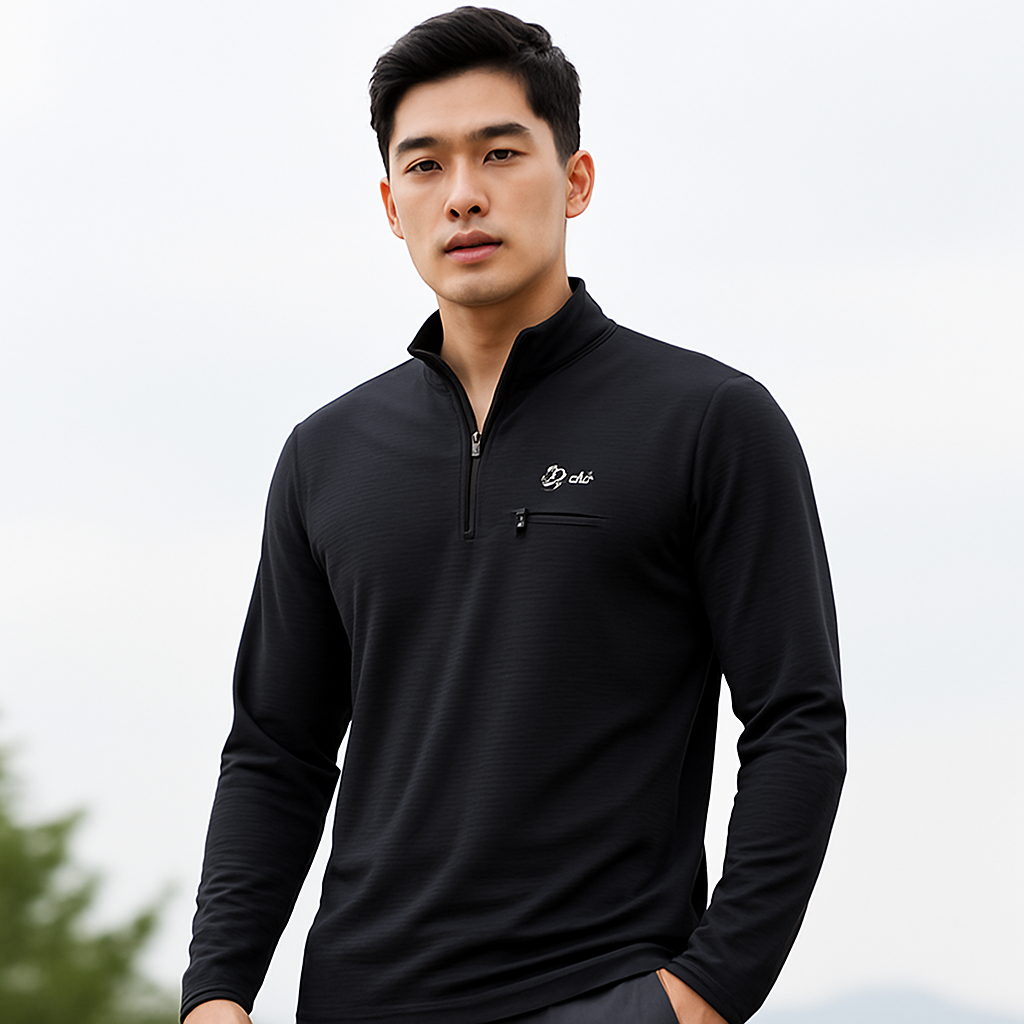 여름기능성긴팔 반집업작업티 얇은 남성작업복 상의 2벌 - 메인 이미지