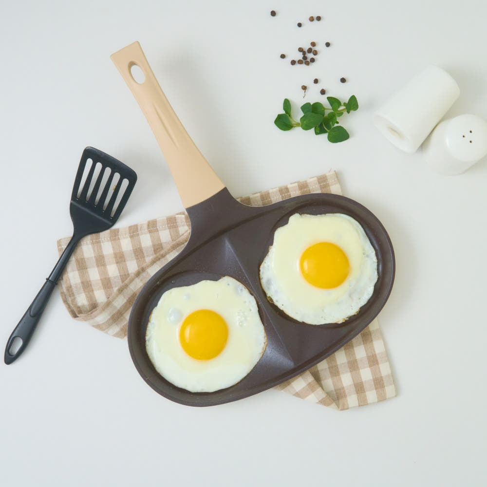 자이글 블룸 인덕션 겸용 국산 2구 에그팬 계란 후라이팬