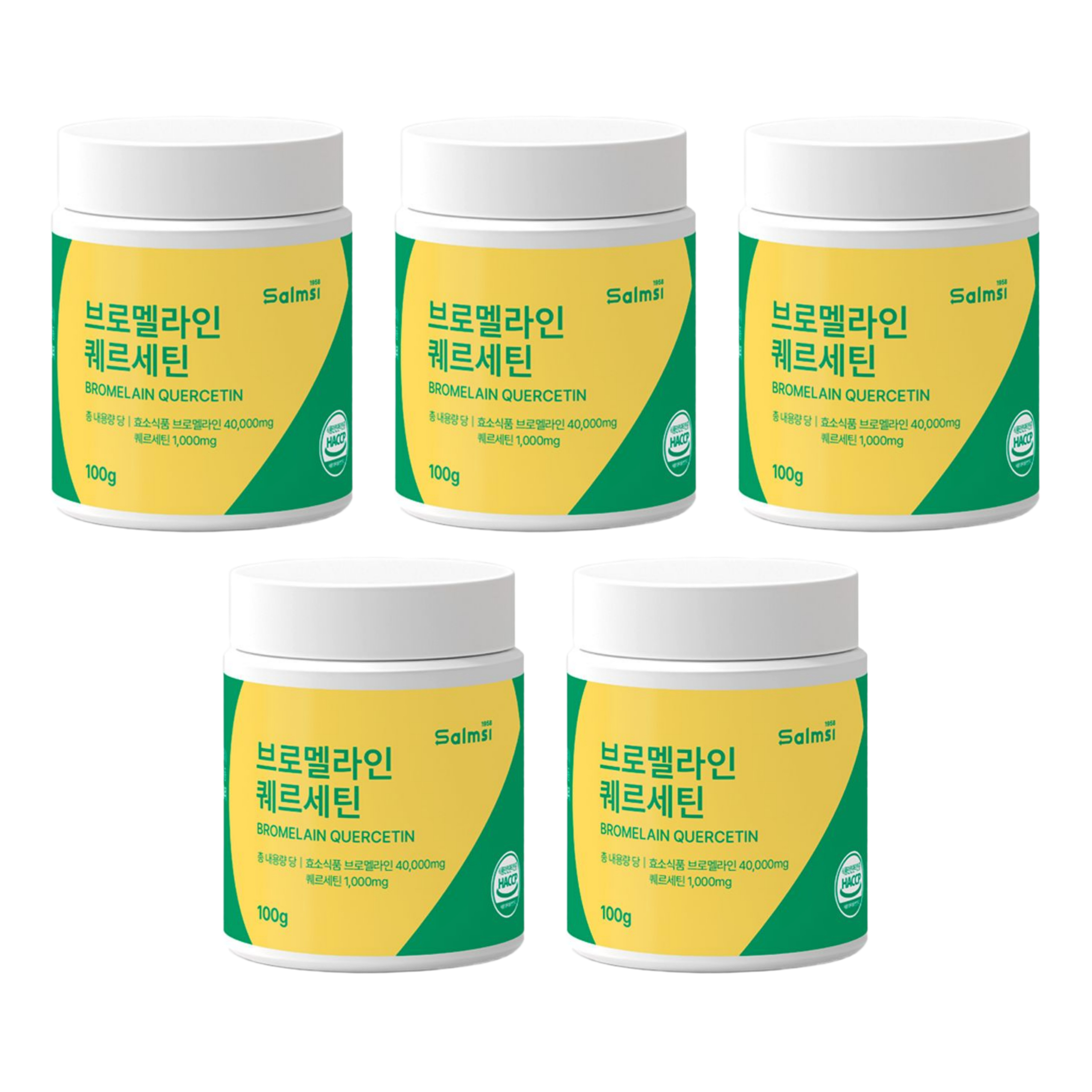 브로멜라인 퀘르세틴 파인애플 맛 덱스트린 100g x 5개 - 상품 이미지
